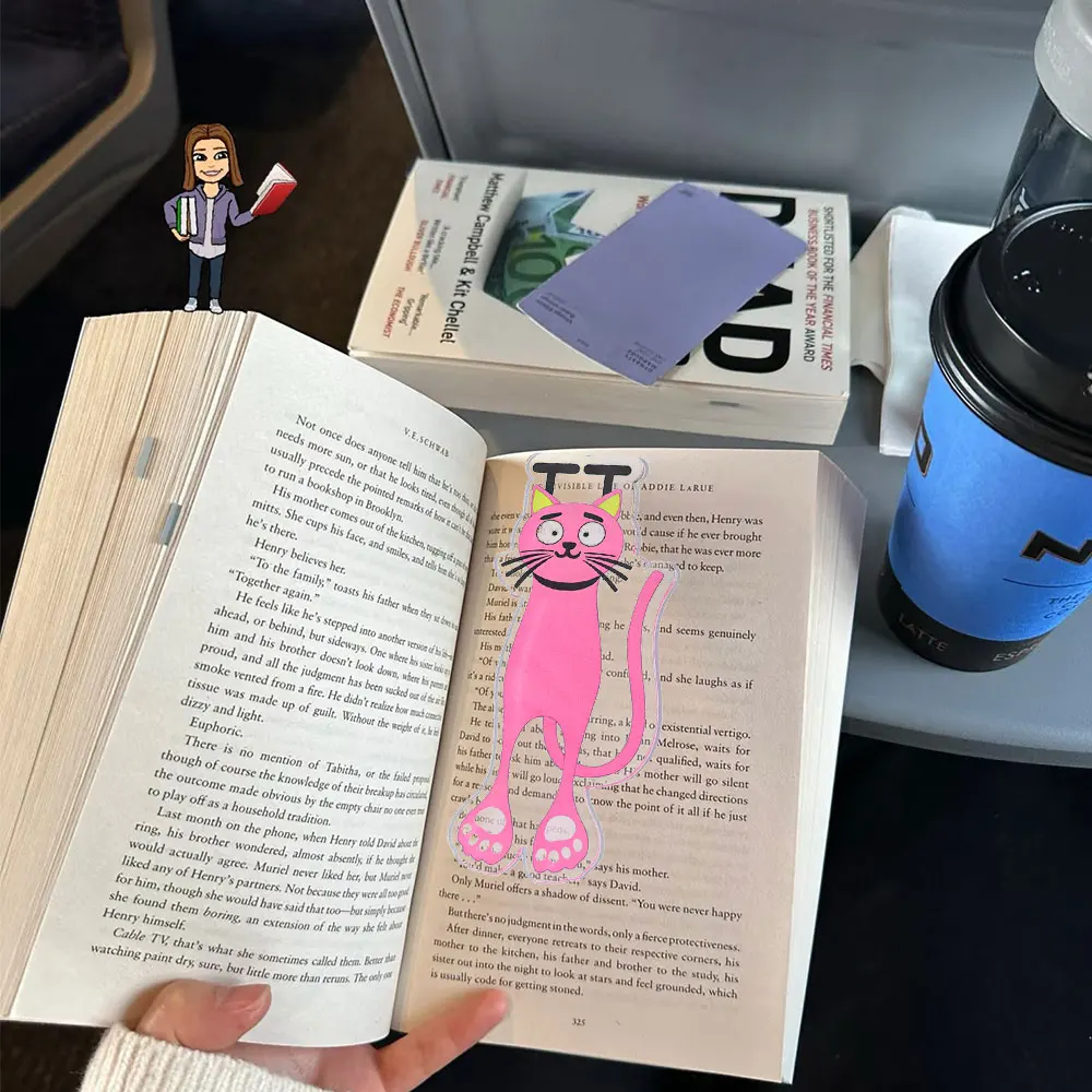 Creative new acrylic kitten bookmark Bookworm reading accessories Birthday gift for cat slaves Student learning stationery 
Creative new acrylic kitten bookmark Bookworm reading accessories Birthday gift for cat slaves Student learning stationery