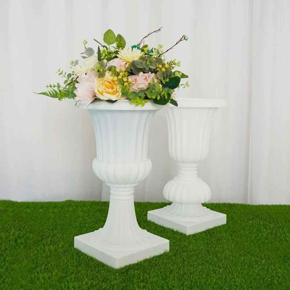 2 Pack - 20" PVC Urn Planter, Floral Pedestal Flower Pot White Plant Stand for Wedding, Party, Event, Home, Stage, Garden
2 Pack - 20" PVC Urn Planter, Floral Pedestal Flower Pot White Plant Stand for Wedding, Party, Event, Home, Stage, Garden