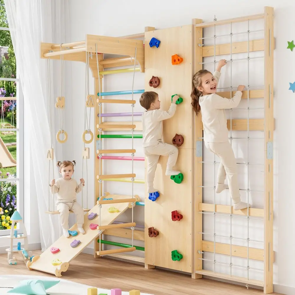 9in1 Swedish Ladder Jungle Gym, Toddler Climbing Toys Indoor amp Rock Climbing Wall for Kids, Solid Wood amp WallMount, SpaceSa
9in1 Swedish Ladder Jungle Gym, Toddler Climbing Toys Indoor amp Rock Climbing Wall for Kids, Solid Wood amp WallMount, SpaceSa