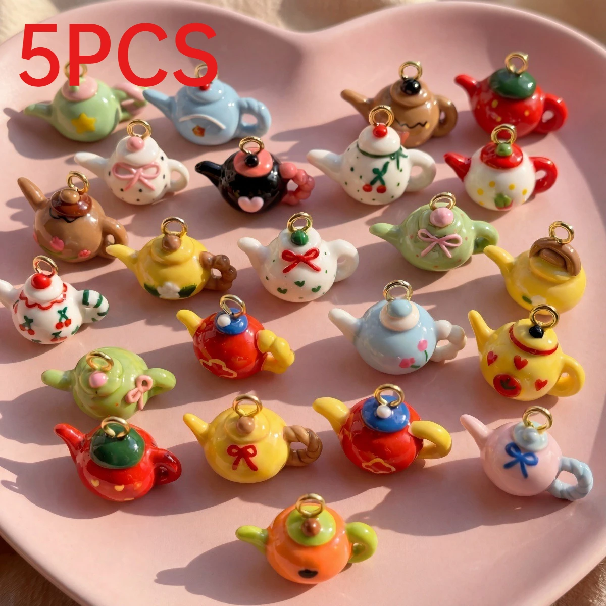 5Pcs Cute Mini Teapot Stainless Steel Pendants Healing Color DIY Necklace Jewelry Charms
5Pcs Cute Mini Teapot Stainless Steel Pendants Healing Color DIY Necklace Jewelry Charms