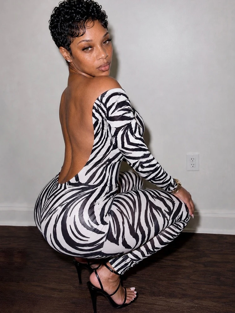 Sisterlinda Fashion Backless Zebra Stripes Jumpsuit Women Trend Sexy Deep V-Neck Full Sleeve Fashion Hottie Street Party Outfits
Sisterlinda Fashion Backless Zebra Stripes Jumpsuit Women Trend Sexy Deep V-Neck Full Sleeve Fashion Hottie Street Party Outfits