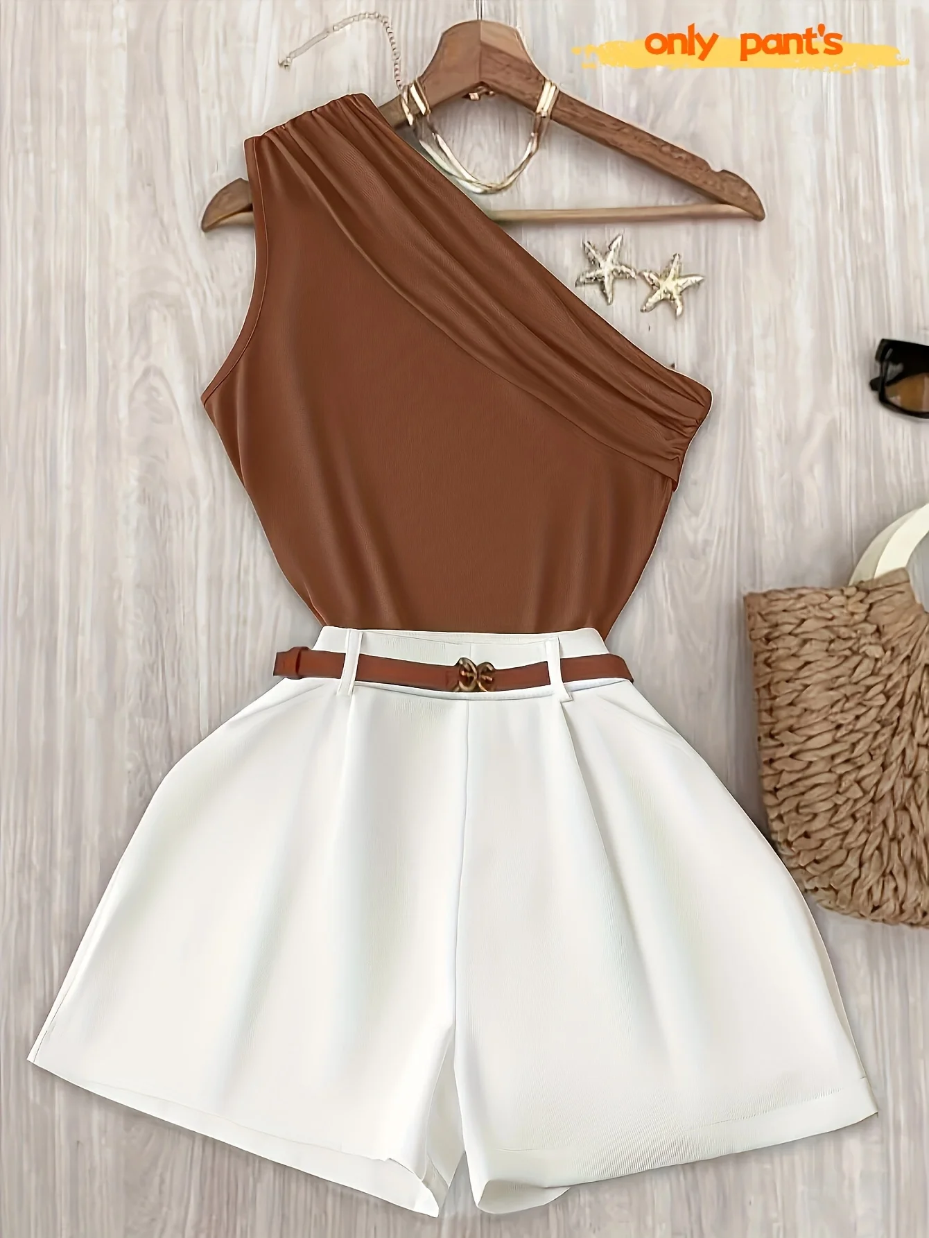 Women's White High-Waist Wide-Leg Shorts 2026 Casual A-Line Shorts (No Belt)
Women's White High-Waist Wide-Leg Shorts 2026 Casual A-Line Shorts (No Belt)