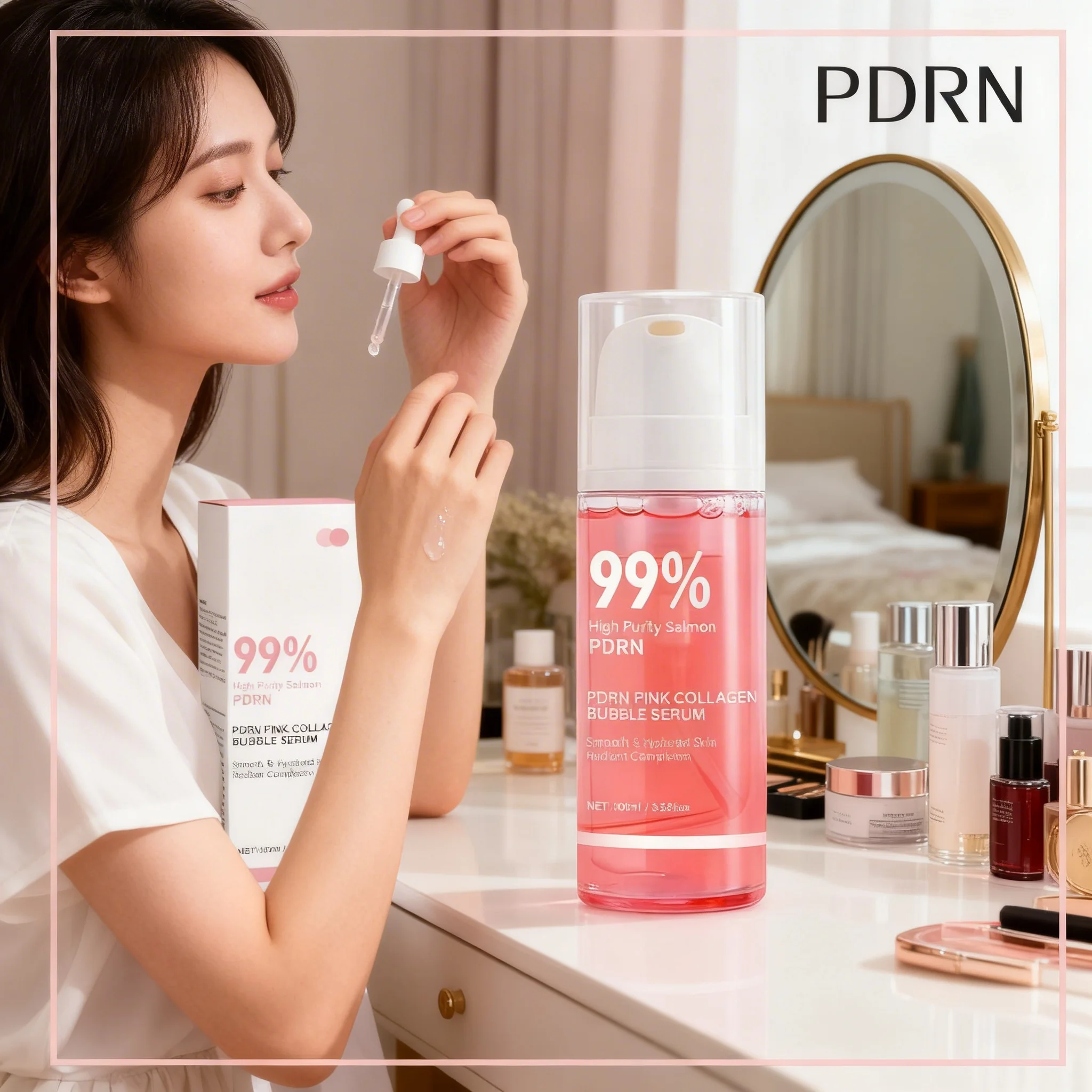 NEW PDRN Pink Collagen Bubble Serum Glow Firming Serum With 99% Purity PDRN & Low Molecular Collagen Lightweight Fast-Absorbing
NEW PDRN Pink Collagen Bubble Serum Glow Firming Serum With 99% Purity PDRN & Low Molecular Collagen Lightweight Fast-Absorbing