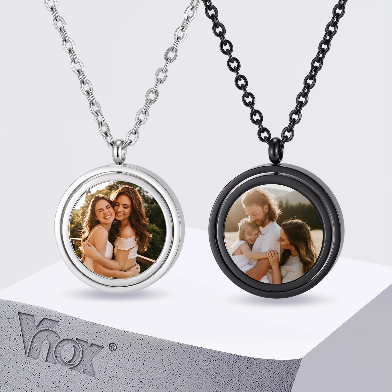 Vnox Free Custom Photo Double-sided Single-sided Pendant Necklace for Men Women, Stainless Steel Personalized Friend Couple Gift
Vnox Free Custom Photo Double-sided Single-sided Pendant Necklace for Men Women, Stainless Steel Personalized Friend Couple Gift