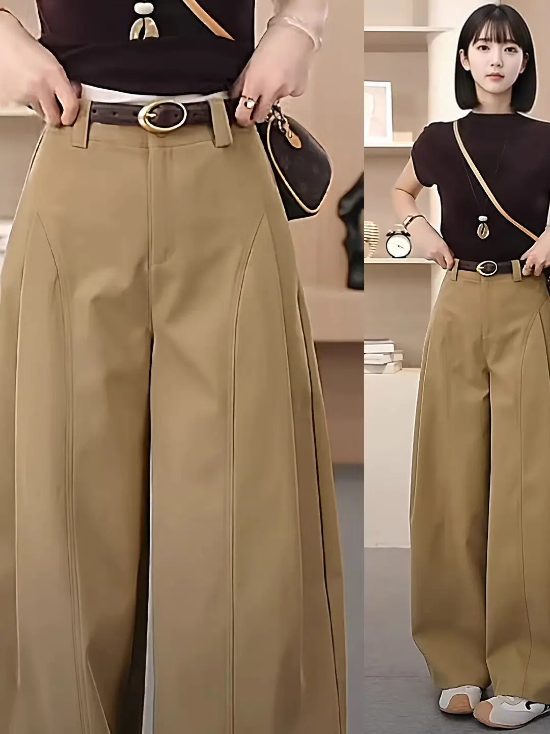 High Waist Wide Leg Straight Casual Loose Pants Women's Spring Autumn New Style Cover Hip Slimming Knife Pants
High Waist Wide Leg Straight Casual Loose Pants Women's Spring Autumn New Style Cover Hip Slimming Knife Pants