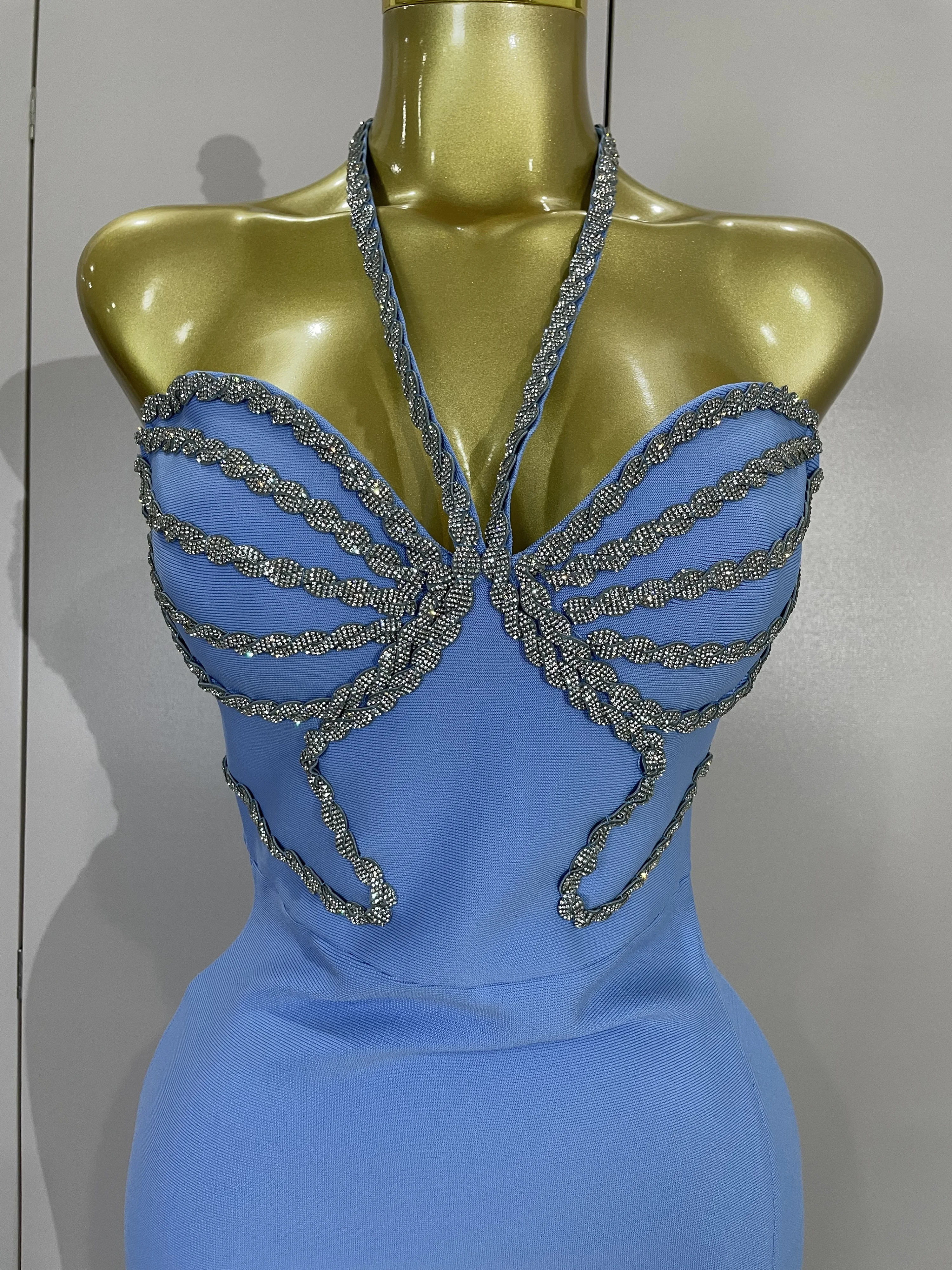 Sexy Halter Backless Shinning Crystal Bodycon Long Dress Women Celebrate Birthday Elegant Evening Party Dress Wedding Guest Gown
Sexy Halter Backless Shinning Crystal Bodycon Long Dress Women Celebrate Birthday Elegant Evening Party Dress Wedding Guest Gown
