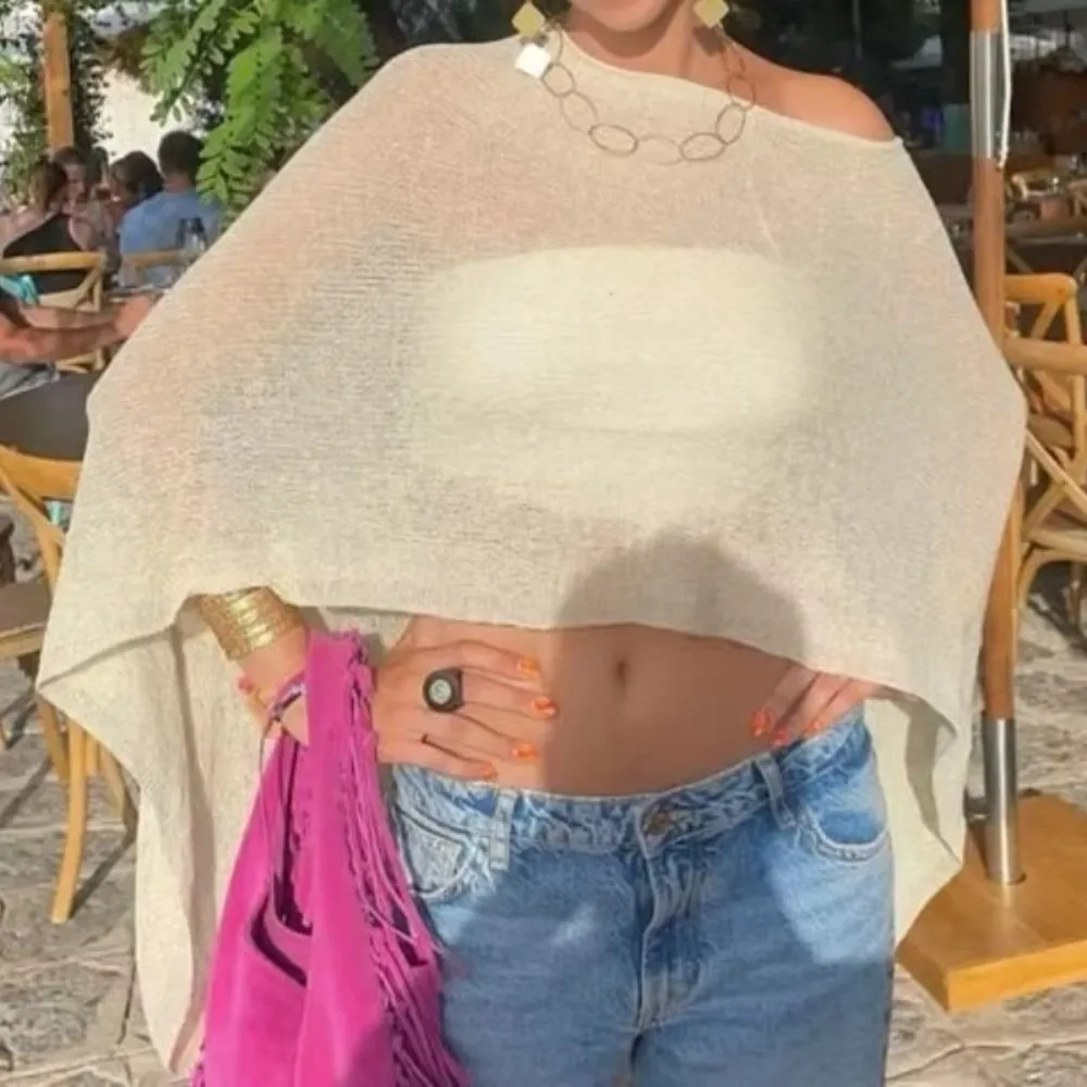 Casual Drop Shoulder Crochet Poncho Sweater Sheer Multi-wear Halter Shawl Irregular Knitted Cover-ups Vacation Outfits
Casual Drop Shoulder Crochet Poncho Sweater Sheer Multi-wear Halter Shawl Irregular Knitted Cover-ups Vacation Outfits