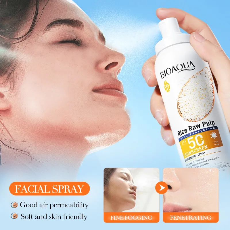 BIOAOUA Rice Raw Pulp Whitening Sunscreen Spray SPF50 PA UV Protection & Brightening Primer
BIOAOUA Rice Raw Pulp Whitening Sunscreen Spray SPF50 PA UV Protection & Brightening Primer