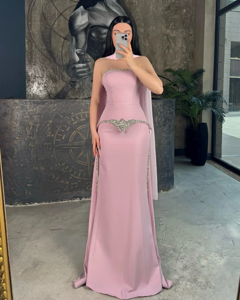 Customized Intricate Modern Style Jersey Rhinestone Shawl Pleat Mermaid Strapless Long Dresses Evening Dresses High Quality
Customized Intricate Modern Style Jersey Rhinestone Shawl Pleat Mermaid Strapless Long Dresses Evening Dresses High Quality