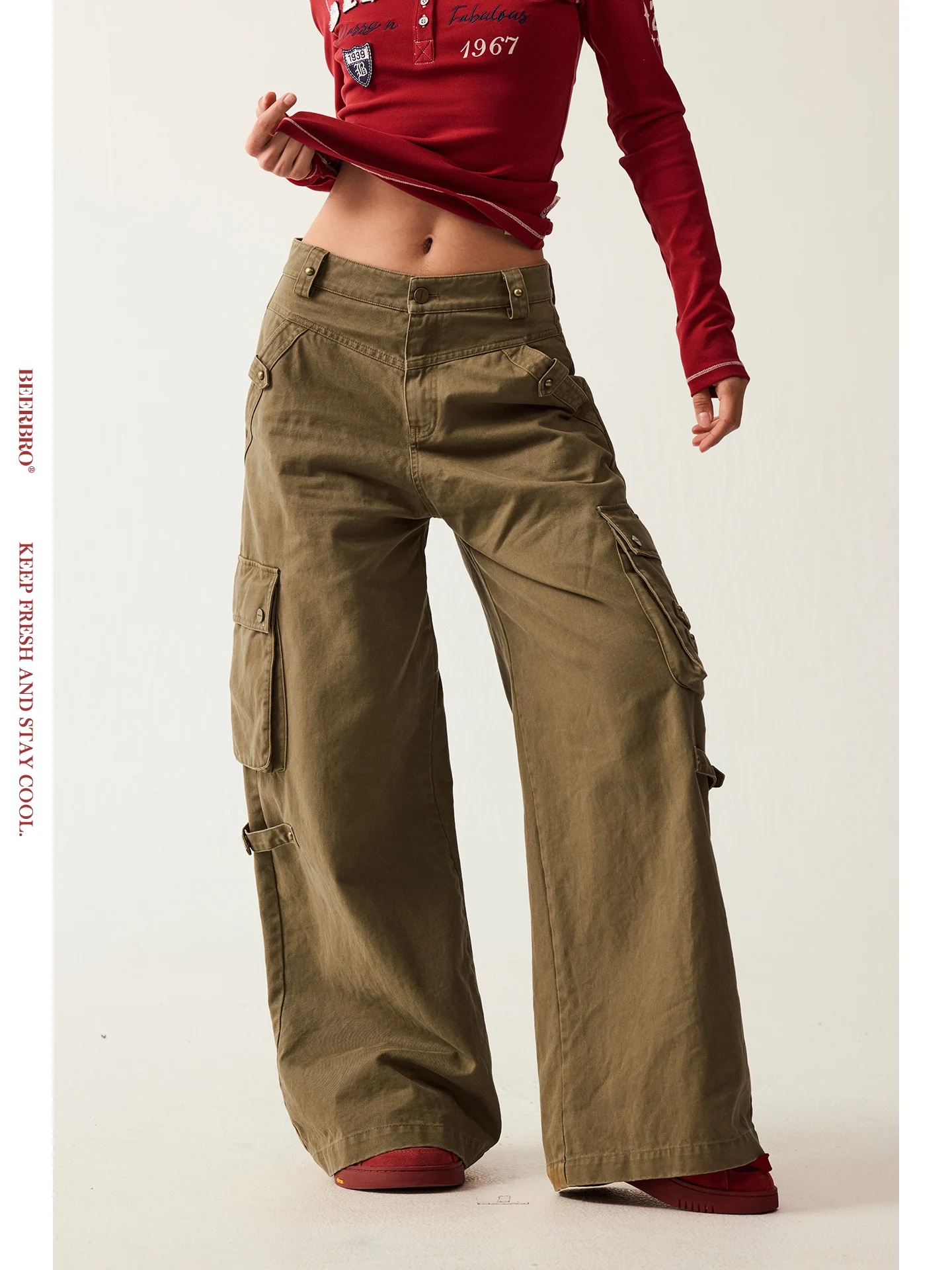 Comfortable High Waist Straight Leg Workwear Pants BeerBro New Journey Street Style Loose Fit Slimming Trousers for Women
Comfortable High Waist Straight Leg Workwear Pants BeerBro New Journey Street Style Loose Fit Slimming Trousers for Women