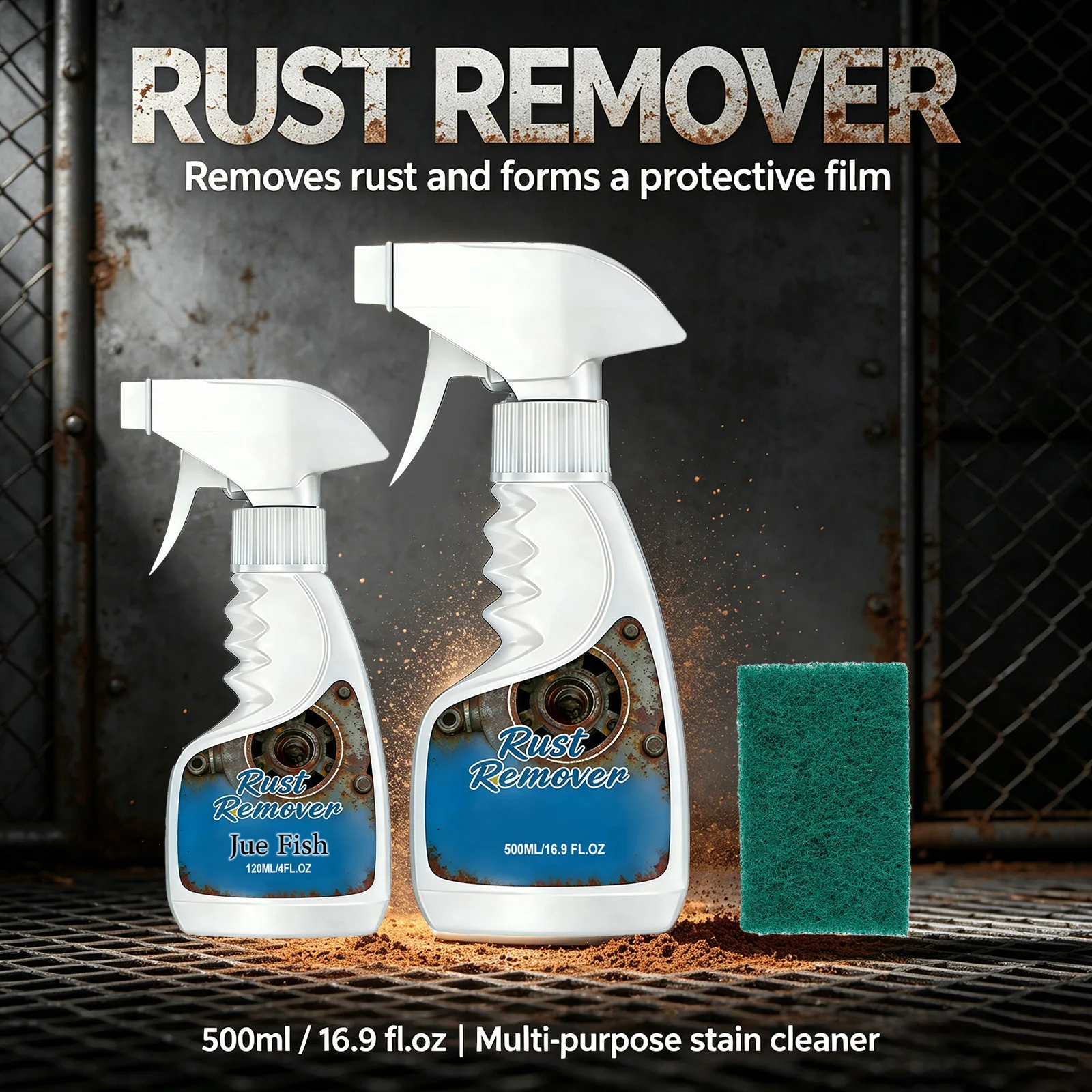 120/500ml Rust Remover Spray –Heavy Duty Stain Cleaner for Metal, Tools, Automotive Parts, Removes Rust & Forms Protective Film
120/500ml Rust Remover Spray –Heavy Duty Stain Cleaner for Metal, Tools, Automotive Parts, Removes Rust & Forms Protective Film