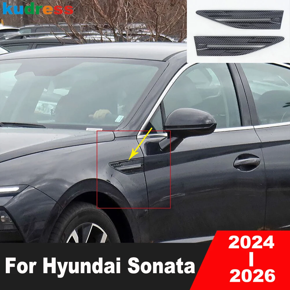 For Hyundai Sonata 2024 2025 2026 Carbon Fiber Car Front Side Vent Fender Cover Trim Molding Garnish Exterior Accessories
For Hyundai Sonata 2024 2025 2026 Carbon Fiber Car Front Side Vent Fender Cover Trim Molding Garnish Exterior Accessories
