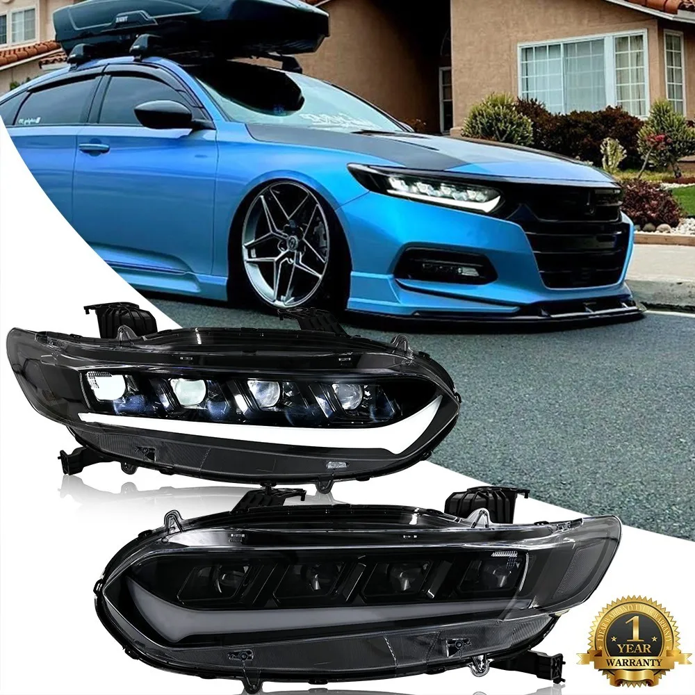 1 комплект левых + правых светодиодных фар в сборе для Honda Accord 10-го поколения 2018-2022, передние лампы, анимационные указатели поворота, передние фары
1 комплект левых + правых светодиодных фар в сборе для Honda Accord 10-го поколения 2018-2022, передние лампы, анимационные указатели поворота, передние фары