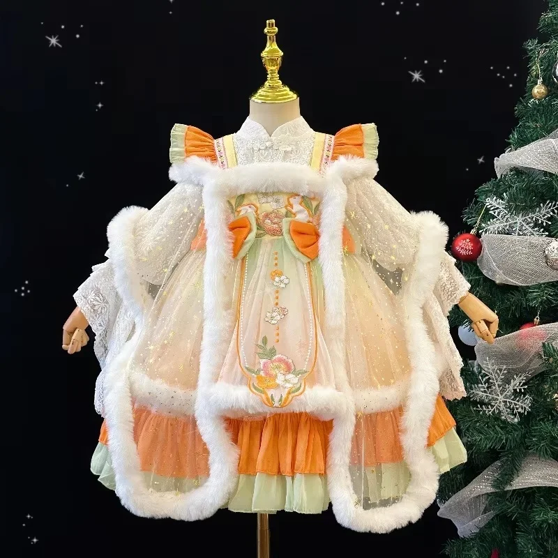 Осеннее платье Hanfu для девочек, детское платье, весенне-осеннее платье принцессы Лолиты, китайское платье Hanfu
Осеннее платье Hanfu для девочек, детское платье, весенне-осеннее платье принцессы Лолиты, китайское платье Hanfu