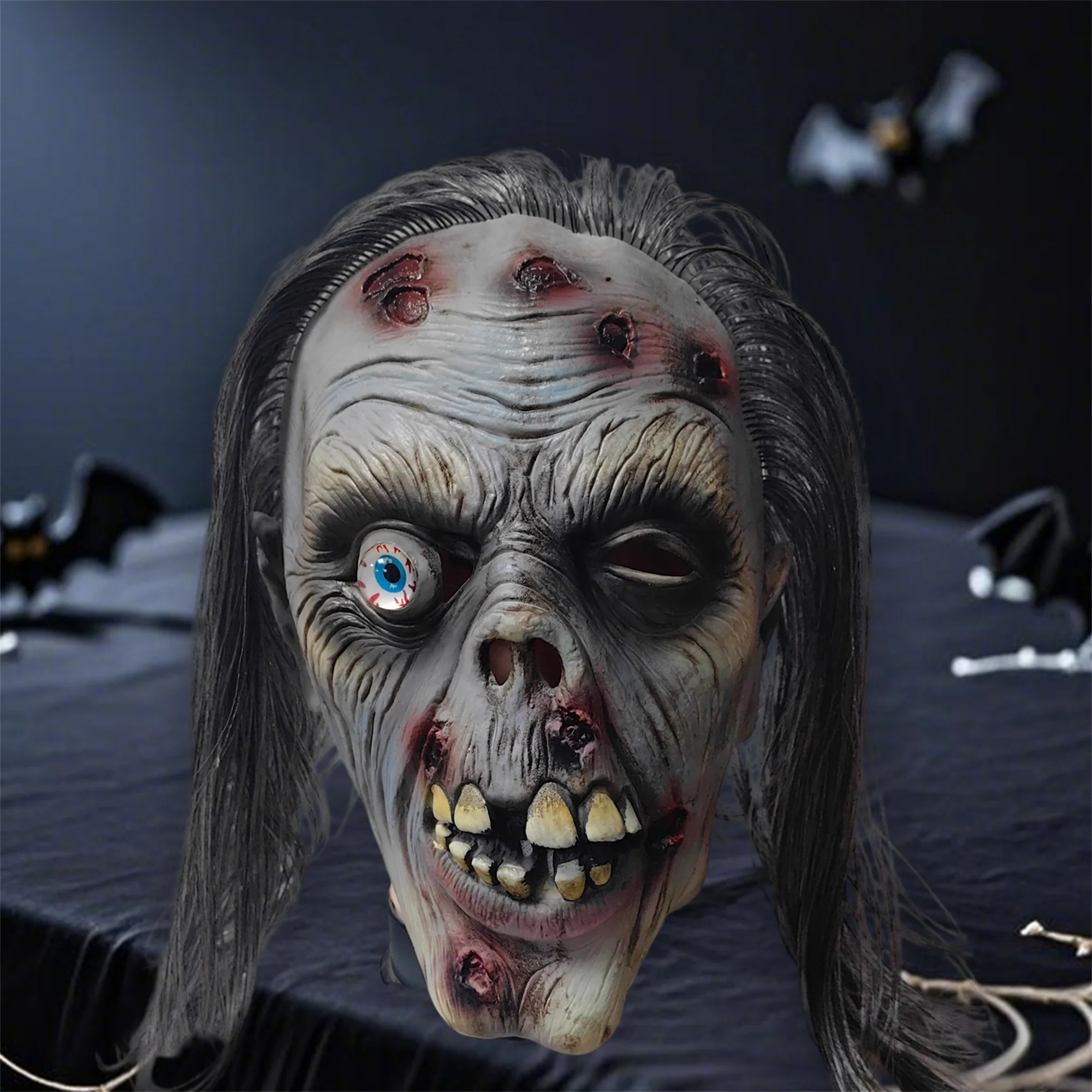 Жуткая маска для лица зомби на Хэллоуин с морщинистой кожей для костюмированной вечеринки, косплея, развлечения - страшное покрытие лица
Жуткая маска для лица зомби на Хэллоуин с морщинистой кожей для костюмированной вечеринки, косплея, развлечения - страшное покрытие лица