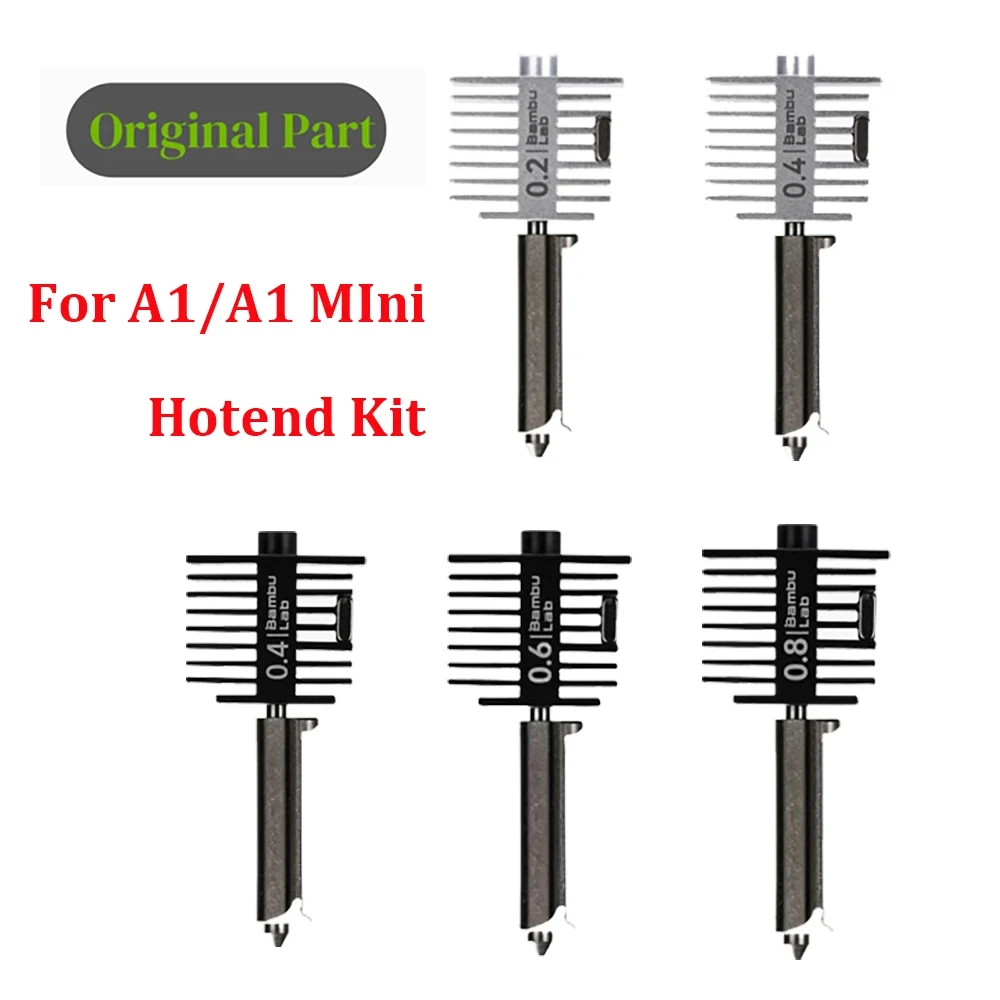 Оригинальный комплект для Bambu lab A1 mini Hotend, насадка из закаленной стали 0,2/0,4/0,6/0,8 мм, насадка для лабораторного 3D-принтера Bambu, аксессуар
Оригинальный комплект для Bambu lab A1 mini Hotend, насадка из закаленной стали 0,2/0,4/0,6/0,8 мм, насадка для лабораторного 3D-принтера Bambu, аксессуар