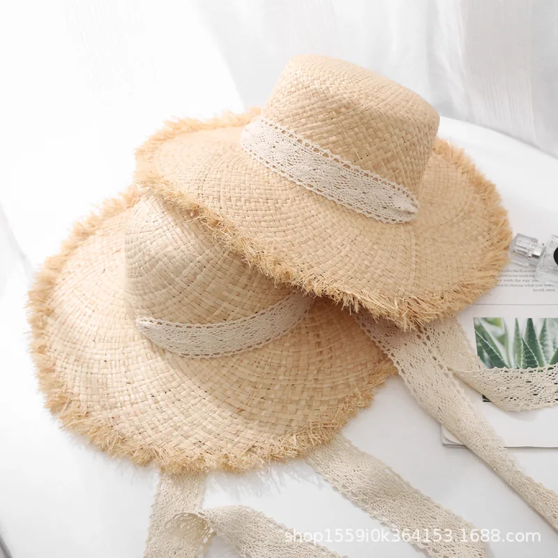 Women's Raffia Sun Hat with Ties — Wide-Brimmed Summer Beach Hat for Sun Protection and Vacation
Women's Raffia Sun Hat with Ties — Wide-Brimmed Summer Beach Hat for Sun Protection and Vacation