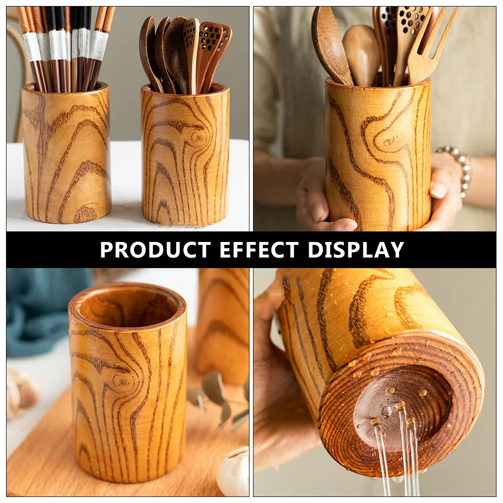 1Pcs Wood Utensil Holder Creative Kitchen Organizer with Bottom Drain Design for Utensils Spoons Chopsticks Forks Spatulas
1Pcs Wood Utensil Holder Creative Kitchen Organizer with Bottom Drain Design for Utensils Spoons Chopsticks Forks Spatulas