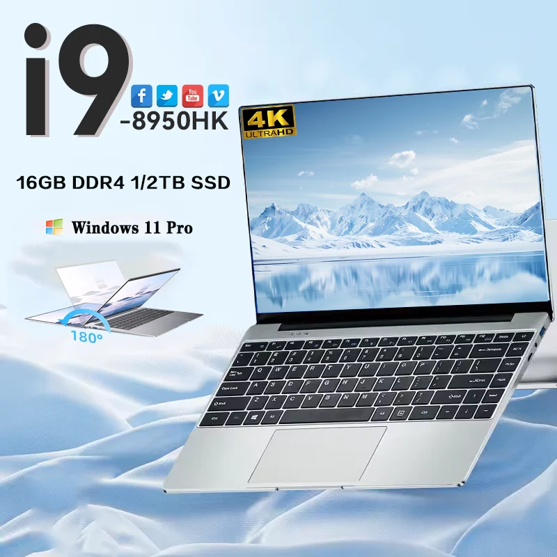 NEW Core i9-8950HK laptop 16GB RAM 1/2TB SSD Portable laptops 14.1-inch Windows 11 Por Notebook computer Office Gaming
NEW Core i9-8950HK laptop 16GB RAM 1/2TB SSD Portable laptops 14.1-inch Windows 11 Por Notebook computer Office Gaming