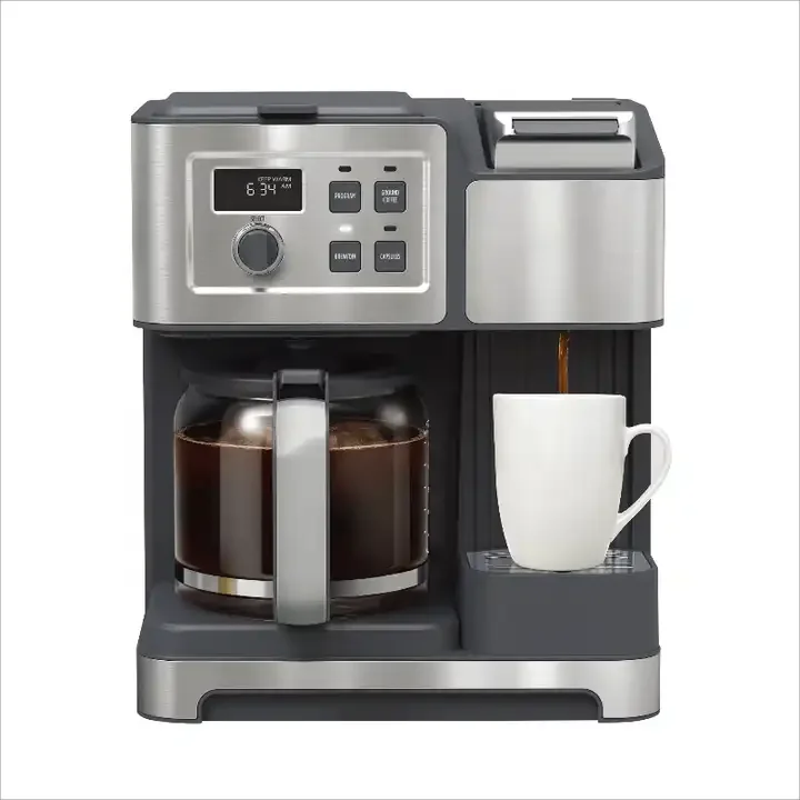 Electric K Cup Pod Coffee Maker Household Multifunctional Strong Brew Machine With Pump Stainless Steel US Plug For Home & Hotel
Electric K Cup Pod Coffee Maker Household Multifunctional Strong Brew Machine With Pump Stainless Steel US Plug For Home & Hotel