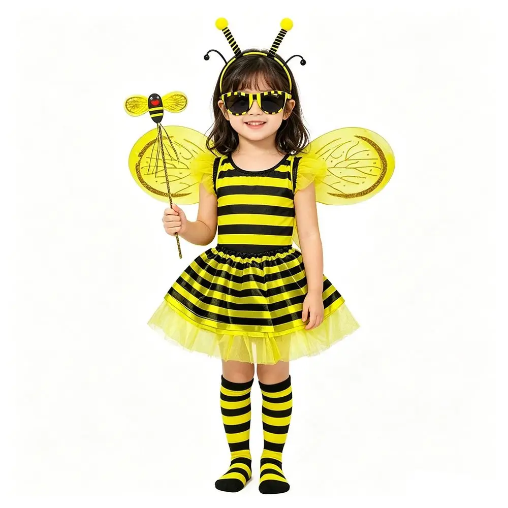 Costume Wings Bee Costume Set Tutu Skirt Antenna Headband Honey Bee Costume Striped Knee Stocking Complete Set Bumblebee Costume
Costume Wings Bee Costume Set Tutu Skirt Antenna Headband Honey Bee Costume Striped Knee Stocking Complete Set Bumblebee Costume