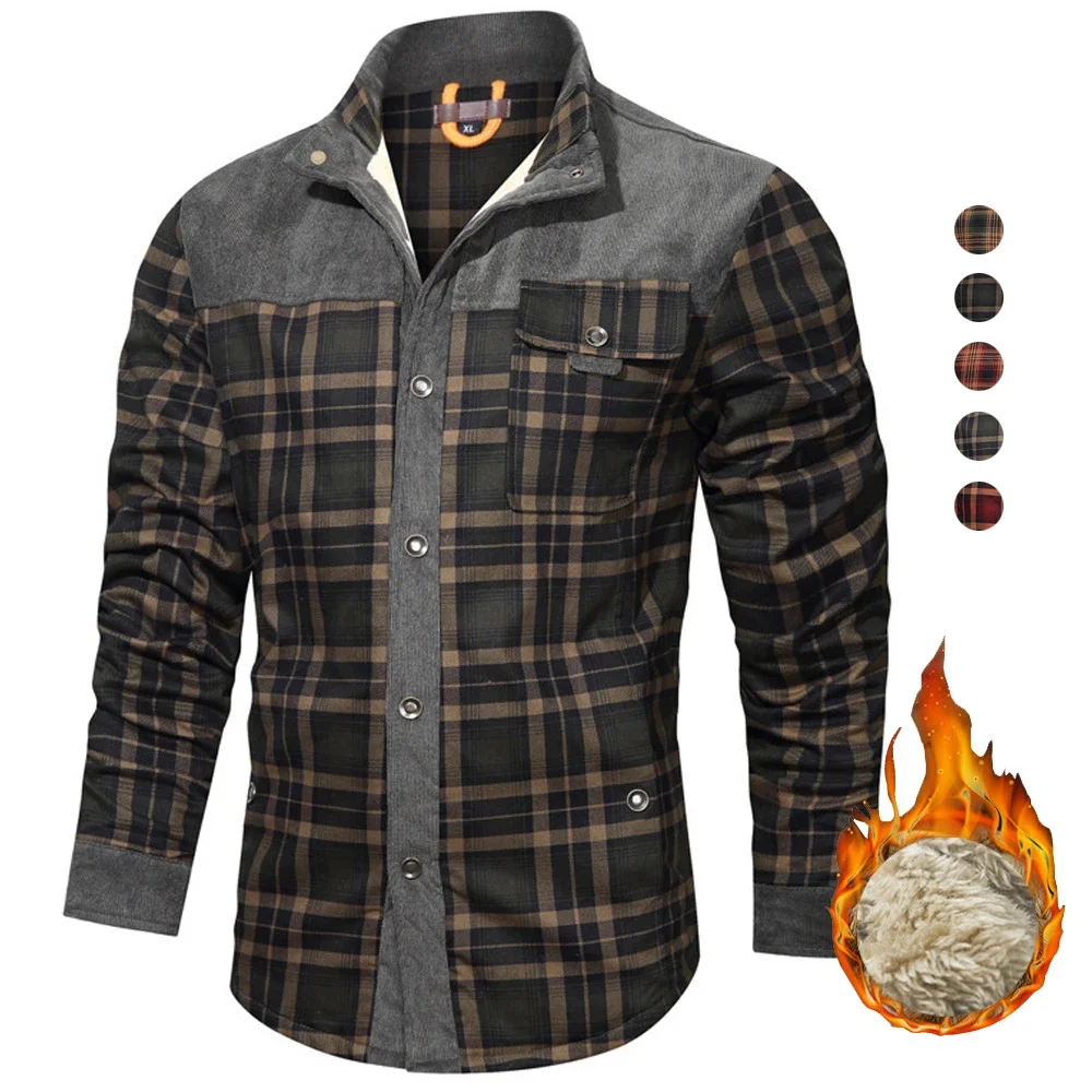 Winter Wool Fleece Military Plaid Shirts Men Thick Warm Tactical Shirt Jackets Casual Vintage Corduroy Tops DropShipping
Winter Wool Fleece Military Plaid Shirts Men Thick Warm Tactical Shirt Jackets Casual Vintage Corduroy Tops DropShipping