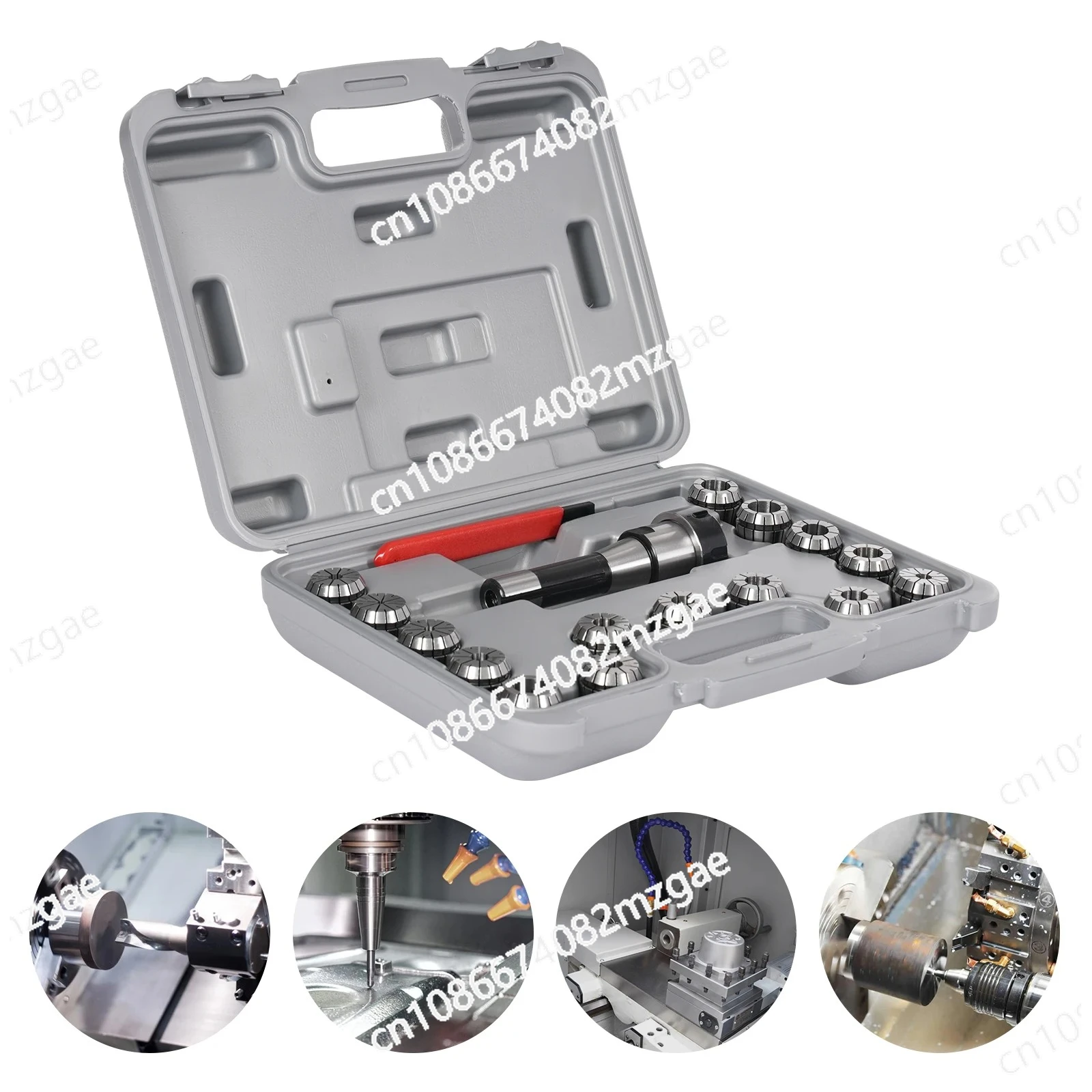 for Compatible with Milling Machines with R8 Spindle Taper Silver Collet Chuck Set Toolbox 33*13*26cm
for Compatible with Milling Machines with R8 Spindle Taper Silver Collet Chuck Set Toolbox 33*13*26cm