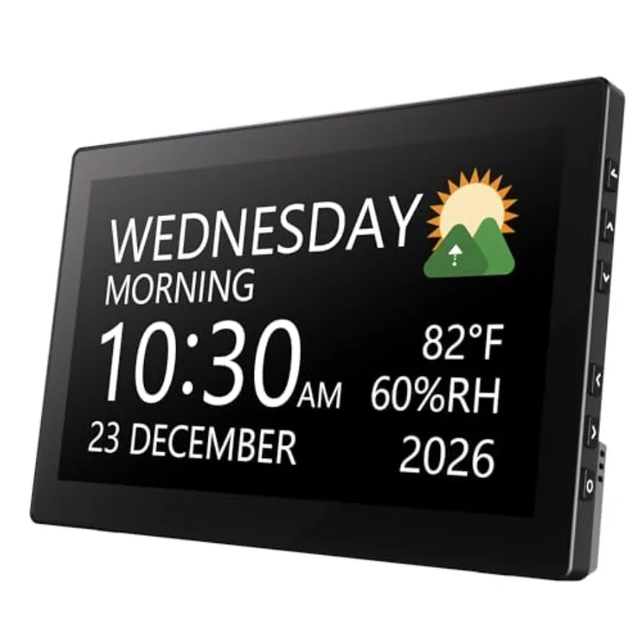 Digital Clock, 10.1 Inch Large Display Calendar Clock with 12 Themes, 20 Alarms, 20 Reminders, Auto Dimming, 12/24 Hours, Indoo
Digital Clock, 10.1 Inch Large Display Calendar Clock with 12 Themes, 20 Alarms, 20 Reminders, Auto Dimming, 12/24 Hours, Indoo