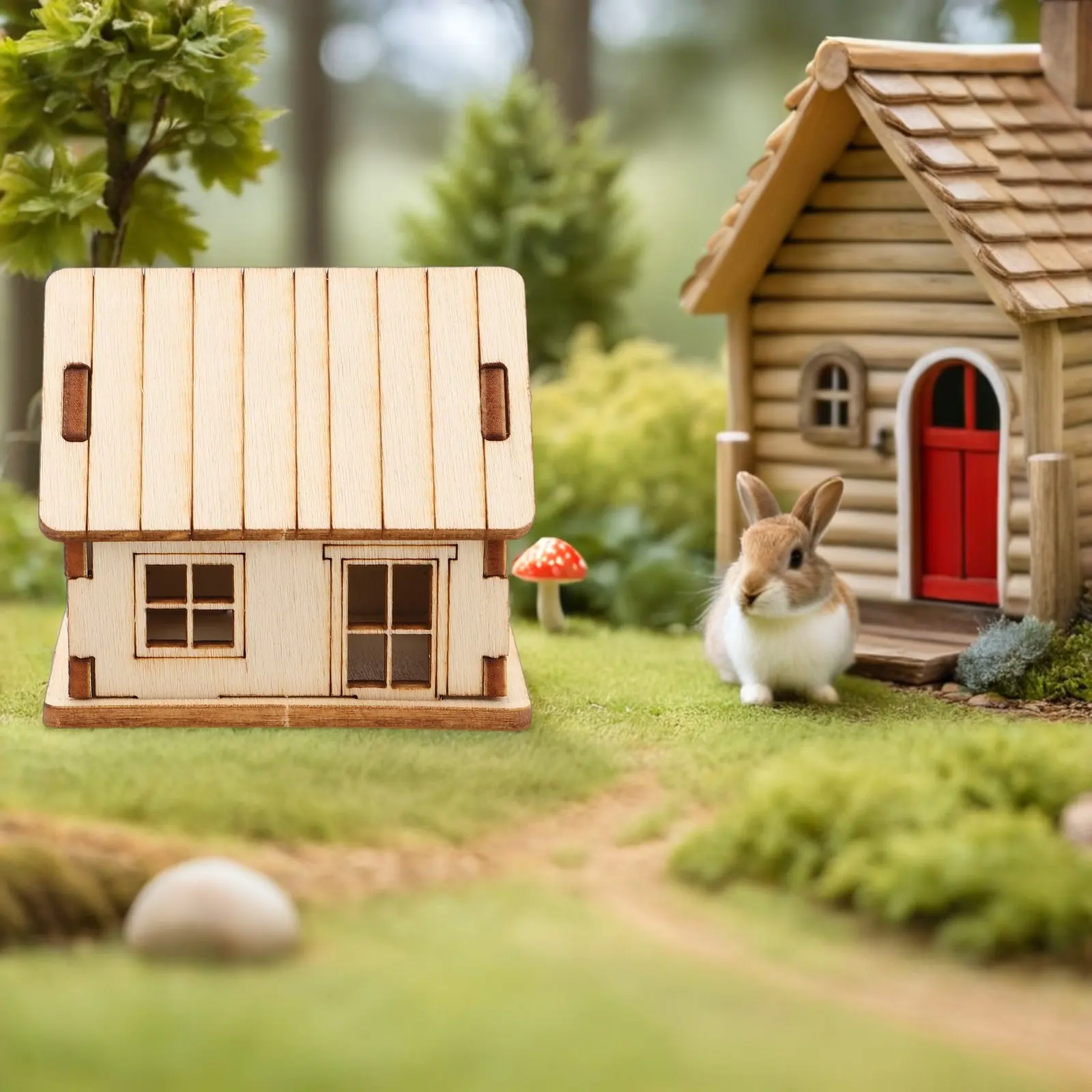 Miniature Wooden House 2 Inch DIY 3D Puzzle Paintable Blank Wood Cabin Finished Sand Table Wooden House Decor Craft Kit
Miniature Wooden House 2 Inch DIY 3D Puzzle Paintable Blank Wood Cabin Finished Sand Table Wooden House Decor Craft Kit