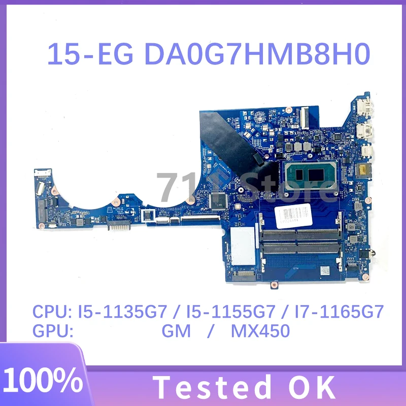 Материнская плата ноутбука M74948-601 M74948-001 DA0G7HMB8H0 с процессором I5-1135G7/I5-1155G7/I7-1165G7 для HP 15-EG GM/MX450, 100% тестирование
Материнская плата ноутбука M74948-601 M74948-001 DA0G7HMB8H0 с процессором I5-1135G7/I5-1155G7/I7-1165G7 для HP 15-EG GM/MX450, 100% тестирование