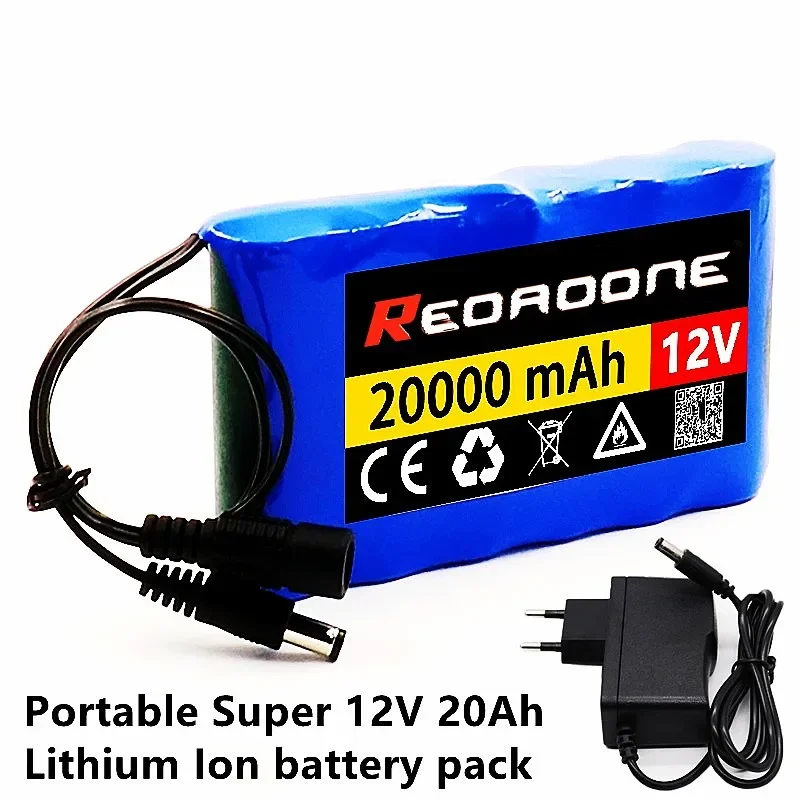 New Portable Super 12V 20000mAh Battery Rechargeable Lithium Ion Battery Pack Capacity DC 12.6v 20Ah CCTV Cam Monitor + Charger
New Portable Super 12V 20000mAh Battery Rechargeable Lithium Ion Battery Pack Capacity DC 12.6v 20Ah CCTV Cam Monitor + Charger