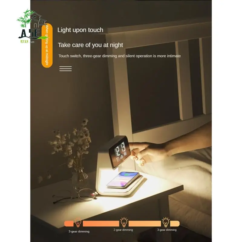 A05E-Alarm Clock With Wireless Charging And Lights Dimmable Digtial Alarm Clock Charging Station For Bedroom, Bedside Office Dur
A05E-Alarm Clock With Wireless Charging And Lights Dimmable Digtial Alarm Clock Charging Station For Bedroom, Bedside Office Dur