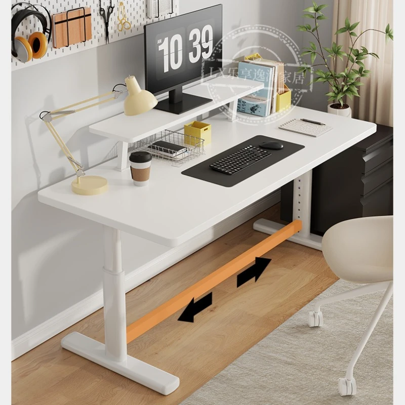 Firm Lifting computer desk office learning writing with bookshelf large white table writing desk game e-sports table
Firm Lifting computer desk office learning writing with bookshelf large white table writing desk game e-sports table