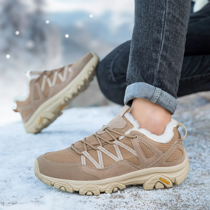 Winter Warm Plush Men Hiking Shoes Big Size 46 Outdoor Trekking Sneakers Unisex Non-slip Camping Sports Shoes Man Retro Sneakers 
Winter Warm Plush Men Hiking Shoes Big Size 46 Outdoor Trekking Sneakers Unisex Non-slip Camping Sports Shoes Man Retro Sneakers