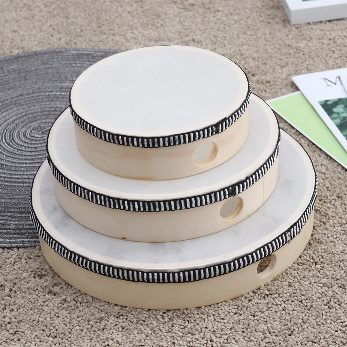 Wooden Tambourine Hand Drum Educational Musical For Preschool Orff Wood Drum Percussion Rhythm Play Small Size
Wooden Tambourine Hand Drum Educational Musical For Preschool Orff Wood Drum Percussion Rhythm Play Small Size