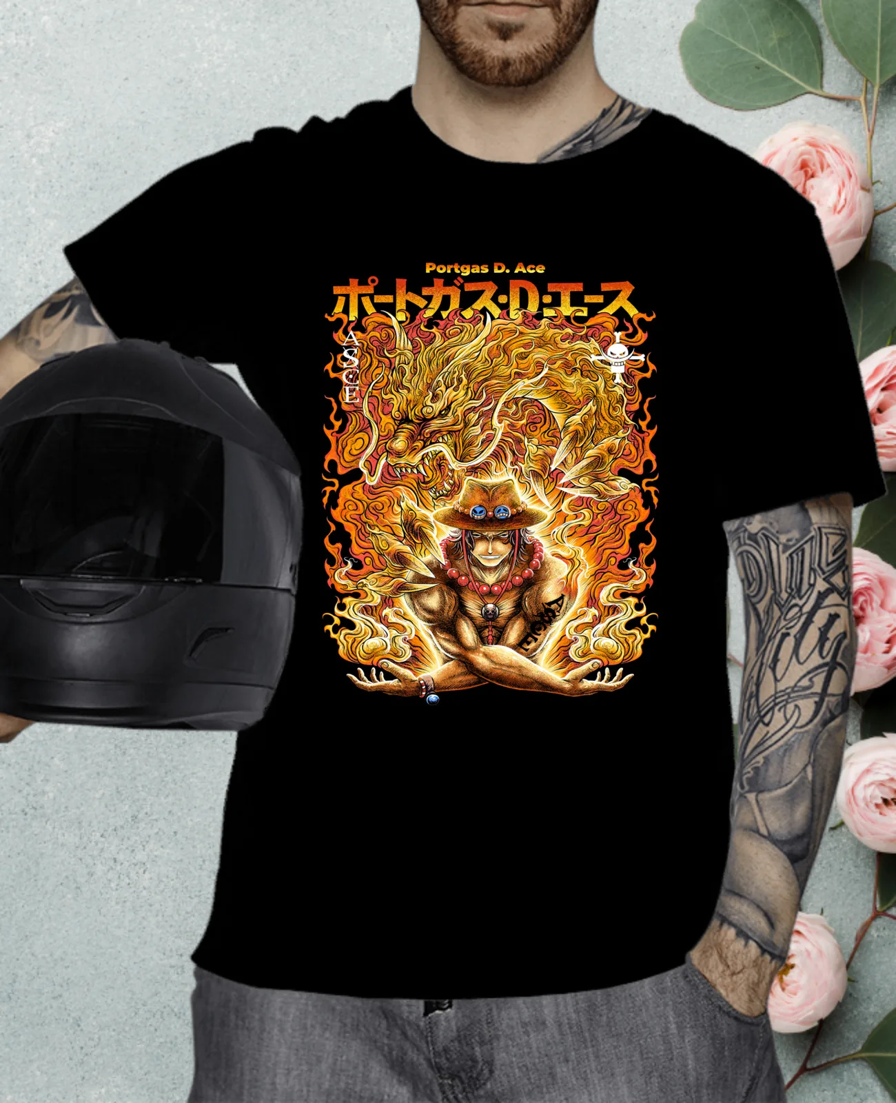 Japanese Anime tee shirt,Portgas D Ace Short Sleeve Black T Shirt Men Cotton
Japanese Anime tee shirt,Portgas D Ace Short Sleeve Black T Shirt Men Cotton