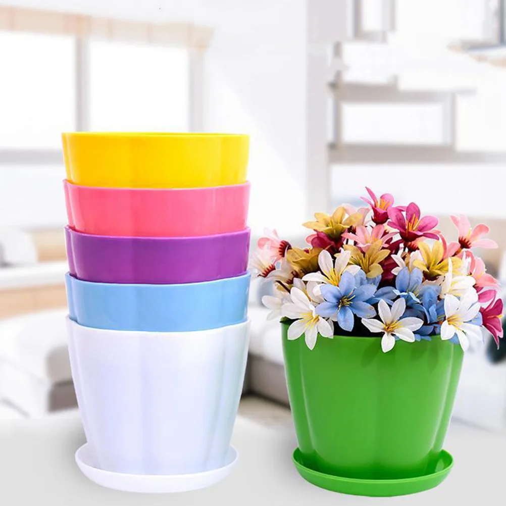 9Pcs Candy Color Flower Pots Petal Shape Plastic Round Creative Planters with Drainage Holes Tray for Desktop Balcony Garden
9Pcs Candy Color Flower Pots Petal Shape Plastic Round Creative Planters with Drainage Holes Tray for Desktop Balcony Garden