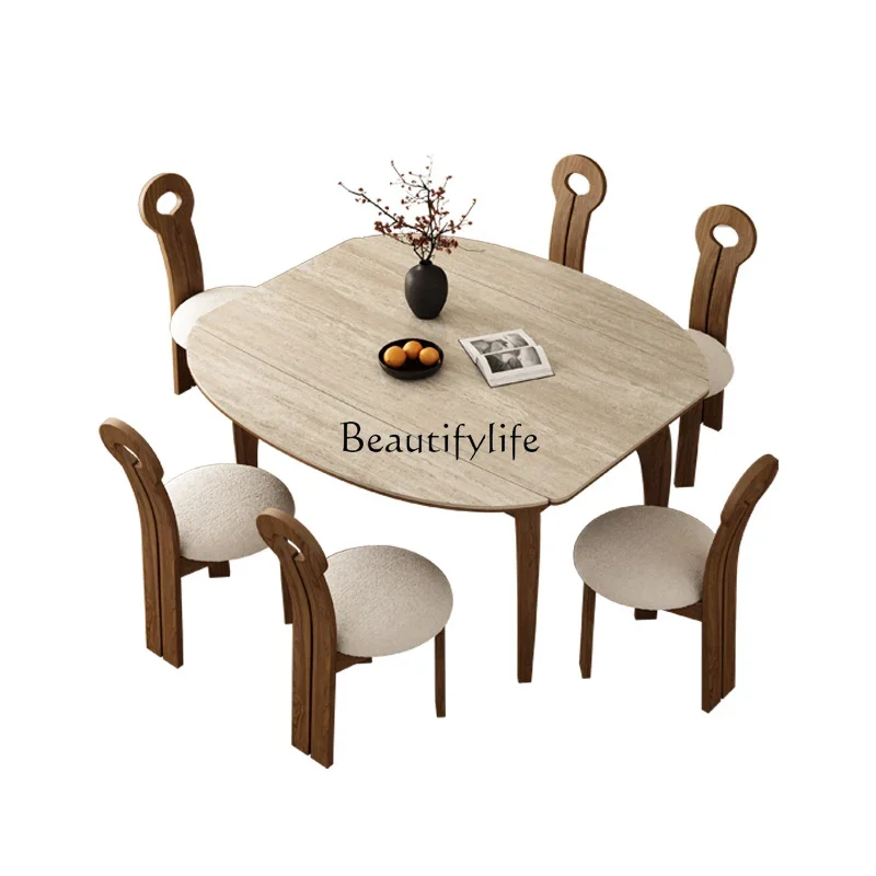 FG17Cream Wind Tunnel Slate Jumping Platform Dining Table Square and round Dual-Use Rectangular Dining Table
FG17Cream Wind Tunnel Slate Jumping Platform Dining Table Square and round Dual-Use Rectangular Dining Table