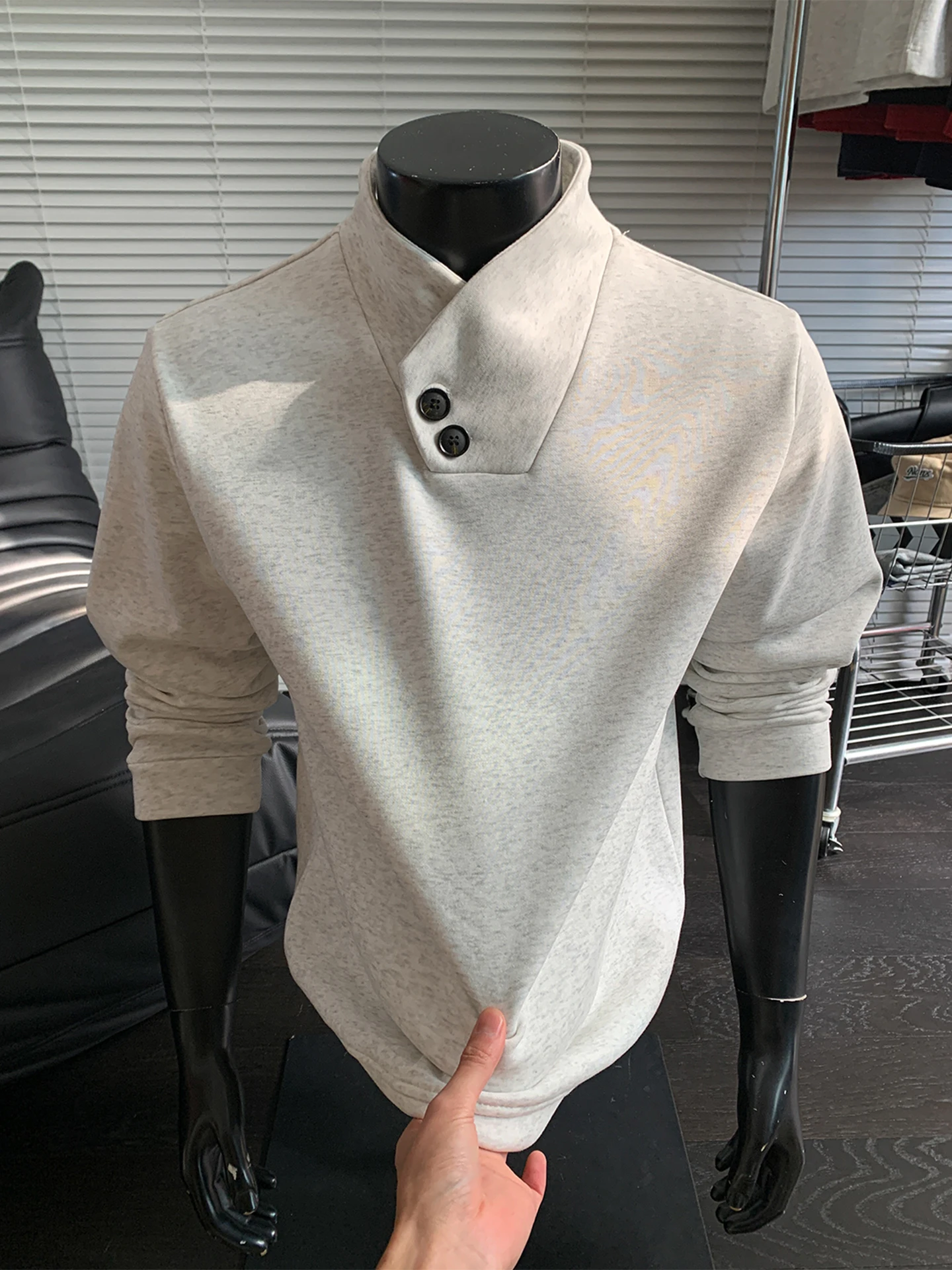 Thiened Fce Warmth Hoodie Men's Long Sve Stand Collar Two Buttons Base irt Casual Sle Spring Season Other Material
Thiened Fce Warmth Hoodie Men's Long Sve Stand Collar Two Buttons Base irt Casual Sle Spring Season Other Material