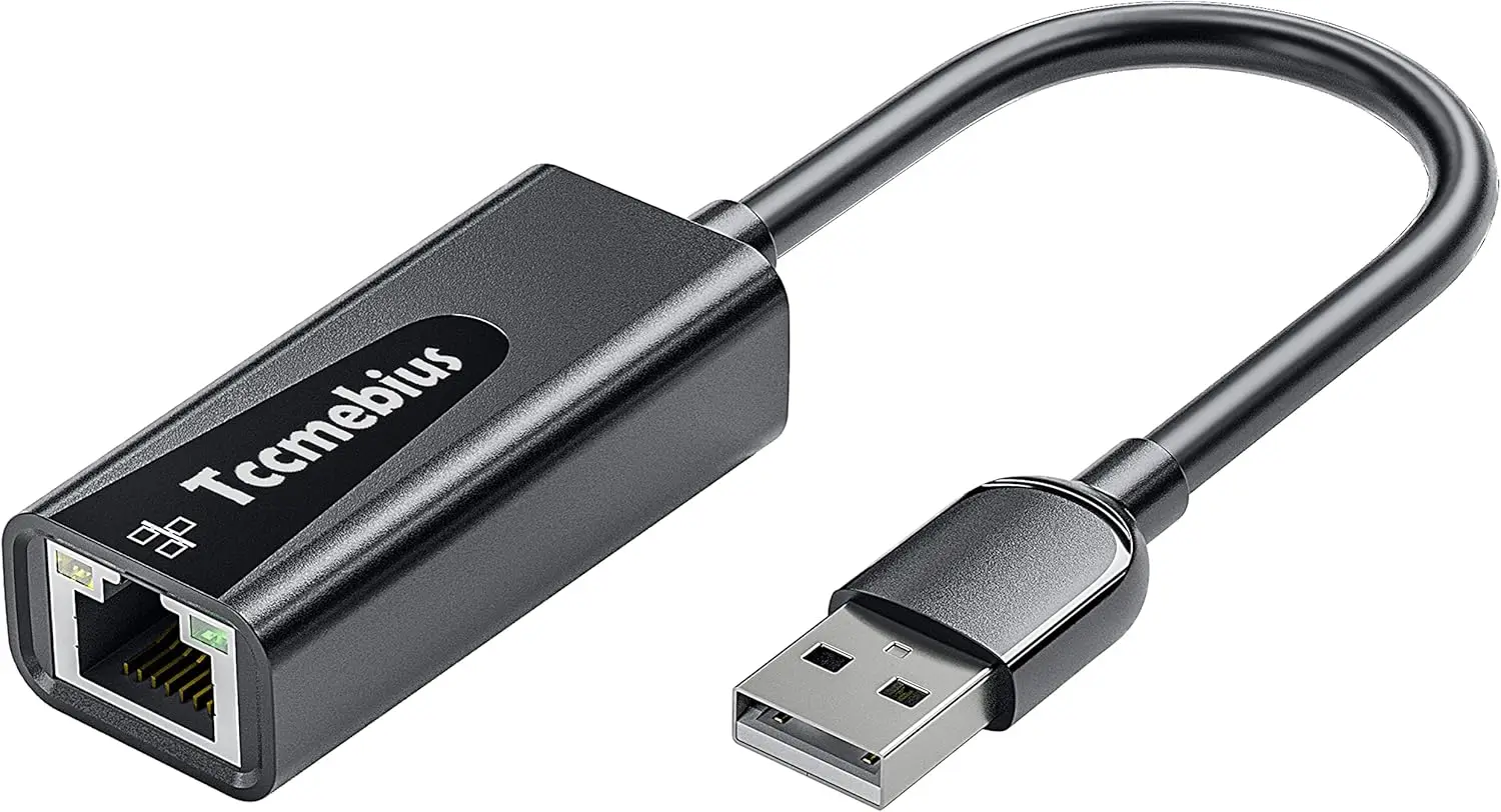 USB 2.0 to Ethernet Adapter, 10/100 Mbps RJ45 LAN Network Wired Adapter for MacBook, Surface Pro, Notebook PC, Compatible with Windows, Mac, Android, Chrome OS, Linux
USB 2.0 to Ethernet Adapter, 10/100 Mbps RJ45 LAN Network Wired Adapter for MacBook, Surface Pro, Notebook PC, Compatible with Windows, Mac, Android, Chrome OS, Linux