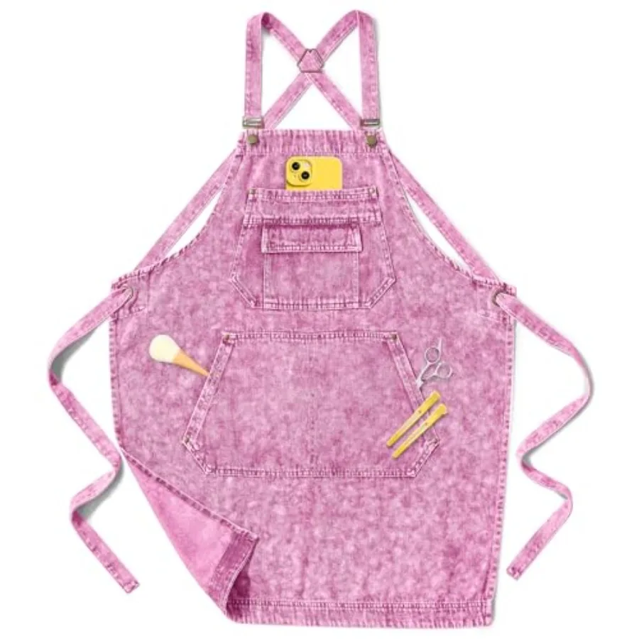 Denim Apron with Pockets for Hair Stylist Gardening Craftsmen Barista Women Hairdresser Jean Work Apron Cross Straps
Denim Apron with Pockets for Hair Stylist Gardening Craftsmen Barista Women Hairdresser Jean Work Apron Cross Straps