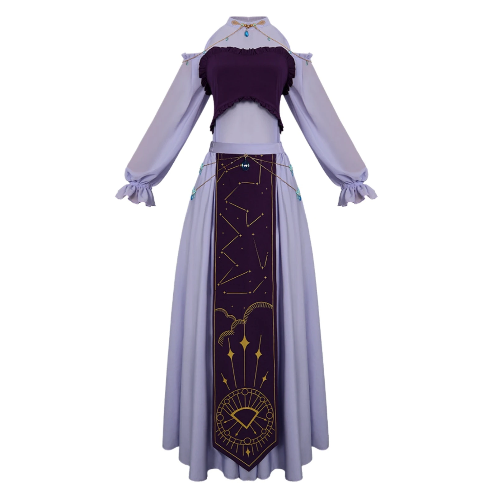 Japanese Anime Band Stage Cosplay Costume Yukina Style Starry Sky Dress Outfit Carnival Halloween Role Play
Japanese Anime Band Stage Cosplay Costume Yukina Style Starry Sky Dress Outfit Carnival Halloween Role Play