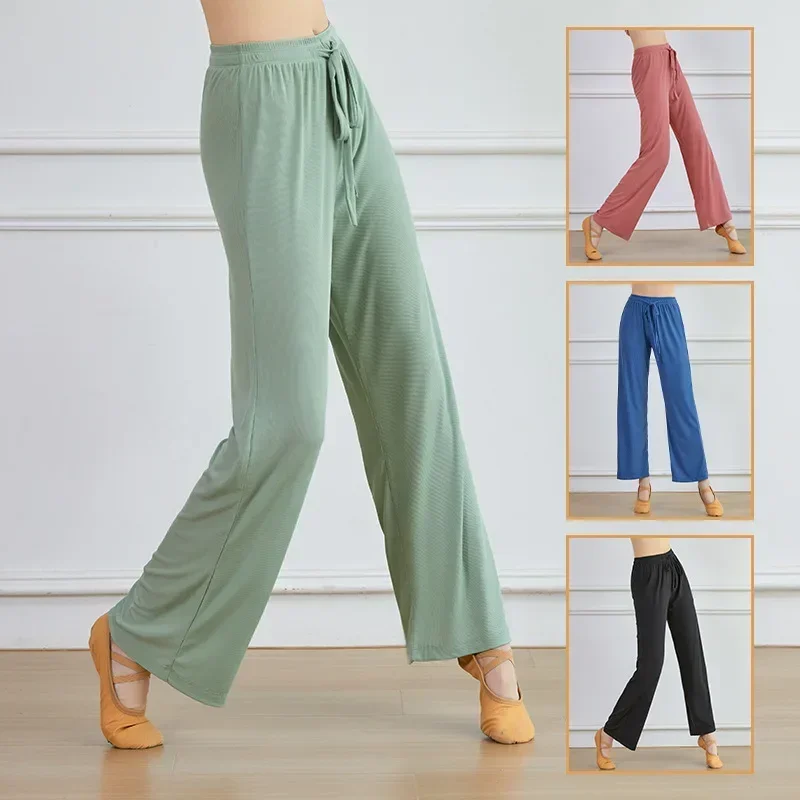 Dance Wide Leg Pants Women's Adult Modern Dance Suit Leg Swing Pants Loose Ice Silk Classical Dance Practice Pants
Dance Wide Leg Pants Women's Adult Modern Dance Suit Leg Swing Pants Loose Ice Silk Classical Dance Practice Pants