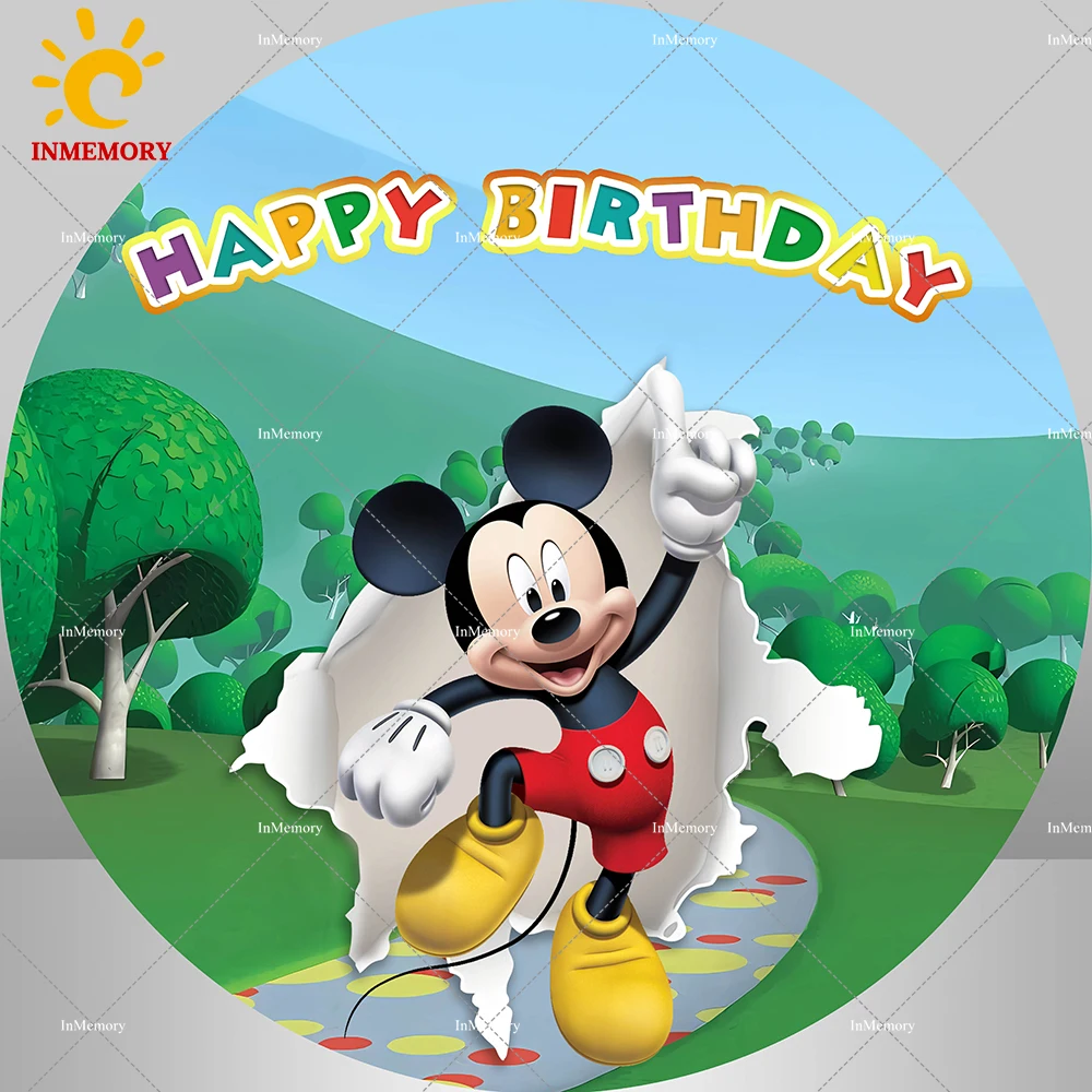 Cartoon Mickey Mouse Clubhouse Circle Round Backdrop Cover Wallpaper for Birthday Party Decor Supplies Table Photo Background
Cartoon Mickey Mouse Clubhouse Circle Round Backdrop Cover Wallpaper for Birthday Party Decor Supplies Table Photo Background