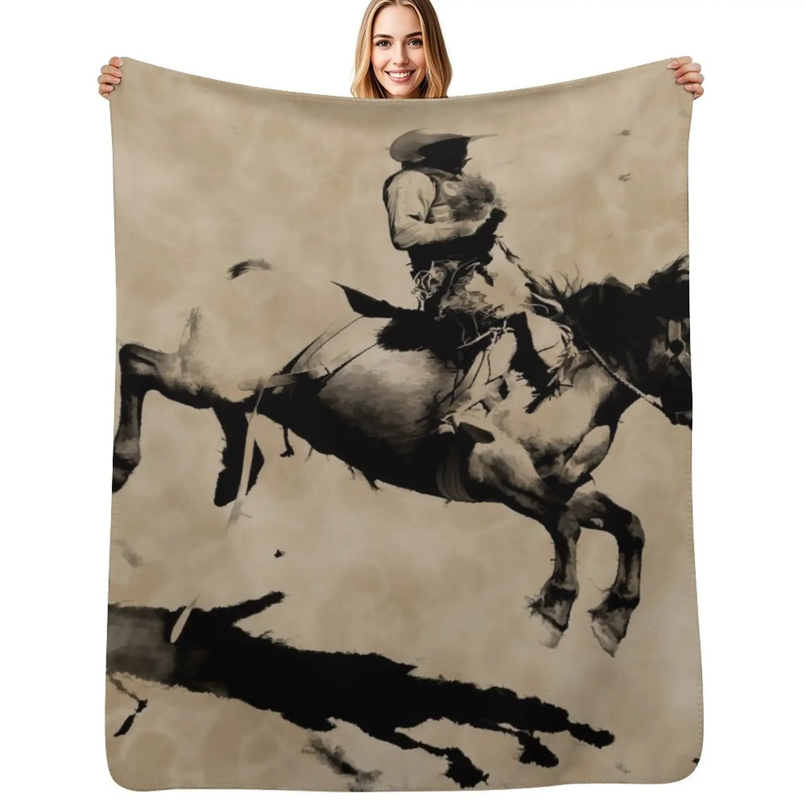 Bronco Rider - Rodeo Cowboy Throw Blanket Reusable Durable Soft Blanket for All Seasons
Bronco Rider - Rodeo Cowboy Throw Blanket Reusable Durable Soft Blanket for All Seasons
