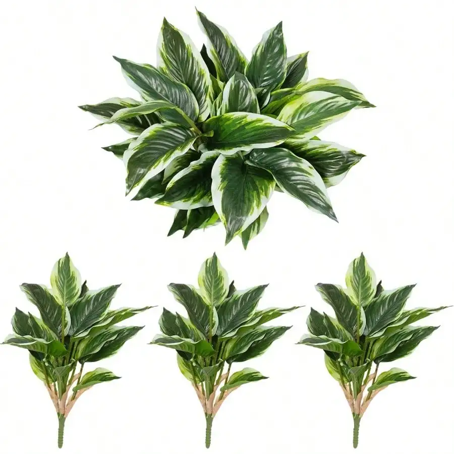 3PCS Artificial Tropical Green Plants 19.6" Fake Hostas Outdoor Artificial Plants UV Resistant Faux Green Leaf Stems For Porch Patio Balcony Garden Planter Or Indoor Décor
3PCS Artificial Tropical Green Plants 19.6" Fake Hostas Outdoor Artificial Plants UV Resistant Faux Green Leaf Stems For Porch Patio Balcony Garden Planter Or Indoor Décor