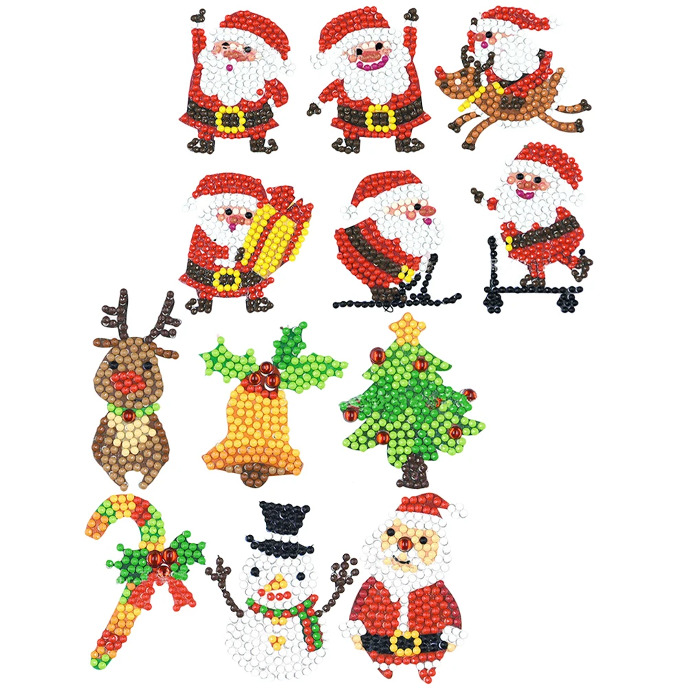 2 Sheets Cartoon Decorative Painting Stickers for Kids Christmas Craft Festive Gems Holiday Crafts 
2 Sheets Cartoon Decorative Painting Stickers for Kids Christmas Craft Festive Gems Holiday Crafts