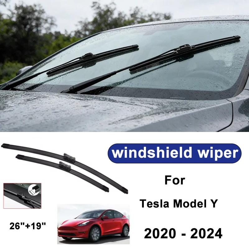 For Tesla Model Y 2020-2024 car windshield front/rear wipers, silent wiper blades,car blade brush accessories
For Tesla Model Y 2020-2024 car windshield front/rear wipers, silent wiper blades,car blade brush accessories