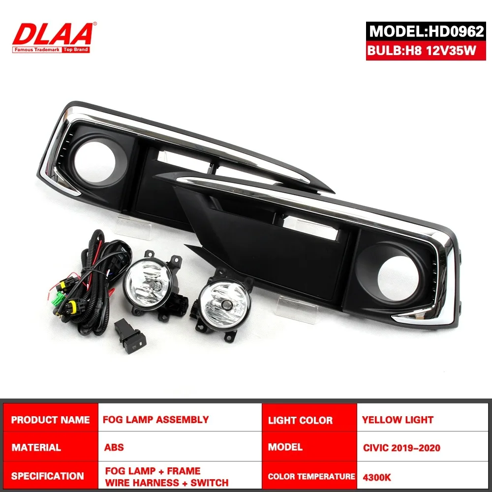 HD0962 For Honda Civic 2019-2020 Front Bumper Foglight Fog Light Fog Lamps Foglamp DRL Daytime Running Light HD0962
HD0962 For Honda Civic 2019-2020 Front Bumper Foglight Fog Light Fog Lamps Foglamp DRL Daytime Running Light HD0962