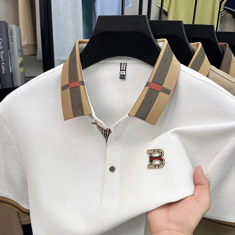 Men's Summer Short Sleeve Polo Shirts High-Quality Turned-Down Collar Breathable Printed Semi-Shirt
Men's Summer Short Sleeve Polo Shirts High-Quality Turned-Down Collar Breathable Printed Semi-Shirt
